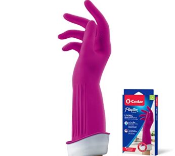 Playtex Living Reuseable Rubber Cleaning Gloves (Large, 1 Pair), Premium Protection Reusab