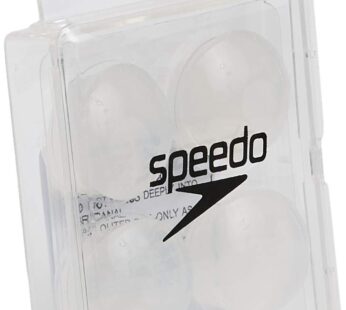 Speedo Unisex Swim Training Silicone Ear Plugs , White, 2 Pair (Pack of 1)