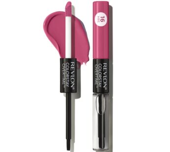 Revlon Liquid Lipstick with Clear Lip Gloss, ColorStay Face Makeup, Overtime Lipcolor, Dua