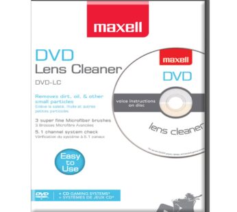 Maxell ? 190059, DVD Lens Cleaner with Microfiber Brush System – for Optimal Cleaning, Rem