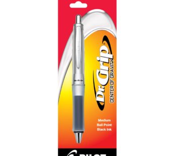 PILOT Dr. Grip Center of Gravity Refillable & Retractable Ballpoint Pen, Medium Point, Gri