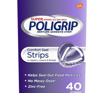 Poligrip Comfort Seal Strips Denture Adhesive, 40 Strips