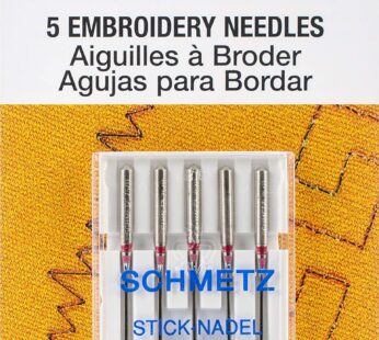 Euro-Notions Embroidery Machine Needles, Size 11/75, 5/pkg (1745)