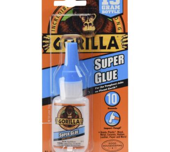 Gorilla Super Glue 15 Gram, Clear, (Pack of 1)