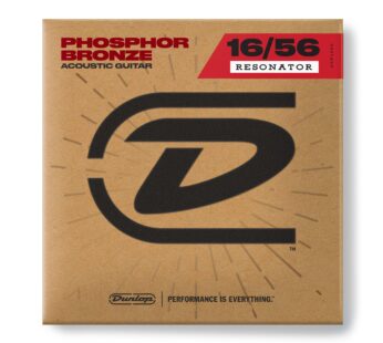 JIM DUNLOP DOP1656 Resonator Strings, Phosphor Bronze, Medium, .016?.056, 6 Strings/Set