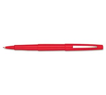 Point Guard Flair Porous Point Stick Pen, Red Ink, Medium, Dozen, Sold as 1 Dozen