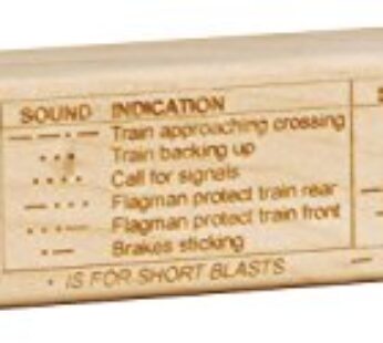 Wooden Train Whistle with Blast Chart – Made in USA