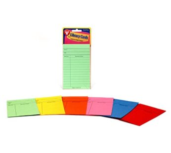 Hygloss Products Library Checkout Cards Bright Colored Due Date Note Cards – 3 x 5 Inche