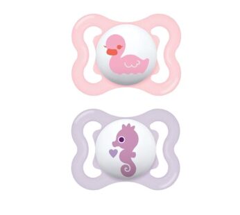MAM Mini Air Pacifiers Sensitive Skin 0-6 Months, Best for Breastfed Babies, Girl, 0-6 (Pa