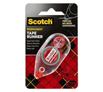Scotch Double Sided Tape Runner, 1-Pack, 0.27 in x 26 ft., Perfect for Holiday Crafts, Gif