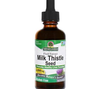 Nature’s Answer Alcohol Free Milk Thistle Extract 2 Fluid Ounce | Supports Liver Fuction |