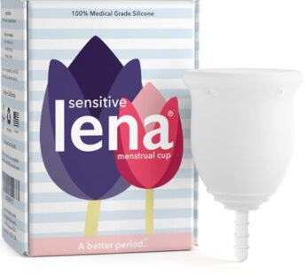 Lena Sensitive Menstrual Cup – Reusable, Soft Silicone, Super Heavy Flow, Postpartum, Expe