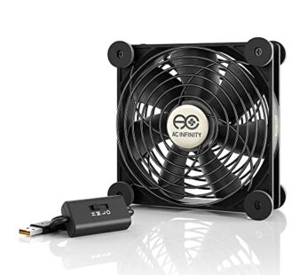 AC Infinity MULTIFAN S3, Quiet 120mm USB Fan, UL-Certified for Receiver DVR Playstation Xb