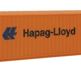 Walthers SceneMaster HO Scale Model of Hapag Lloyd (Orange, Blue) 40′ Hi Cube Corrugated S