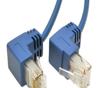 Tripp Lite Cat6 Gigabit Snagless Molded Slim UTP Patch Cable, 1 ft. Right Angle, RJ45 M/M