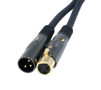 Monoprice XLR Male to XLR Female Cable – 3 Feet – Black, 16AWG, Gold Plated Copper Wire Co