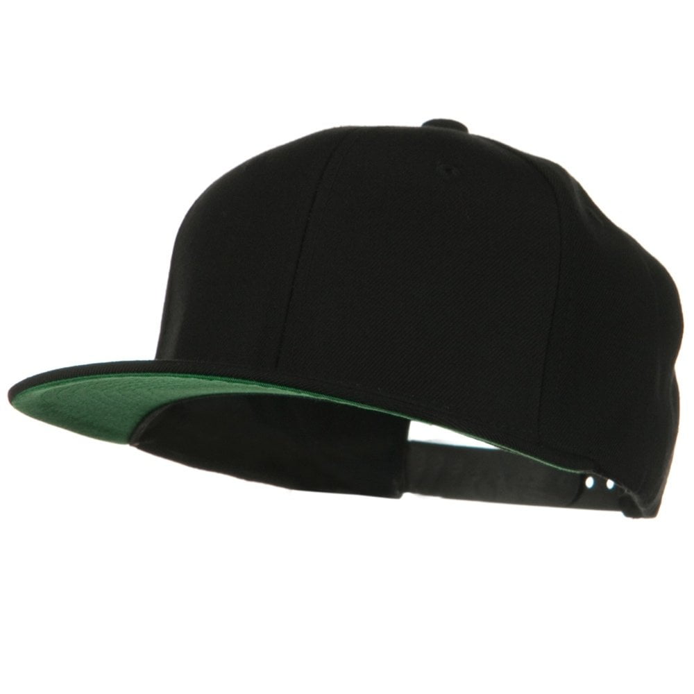 Flexible Wool Blend Prostyle Snapback Cap - Black - Image 2