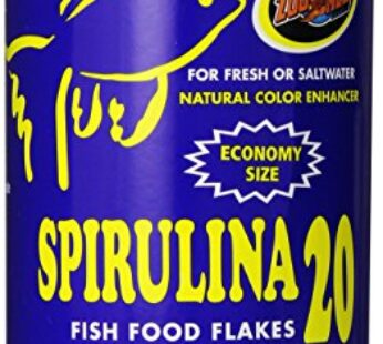 Zoo Med Spirulina 20 Flake Fish Food, 4-Ounce