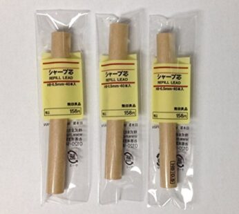 MUJI Japan Mechanical Pencil Refill Leads [0.5mm – HB(#2)] 40pcs 3packs