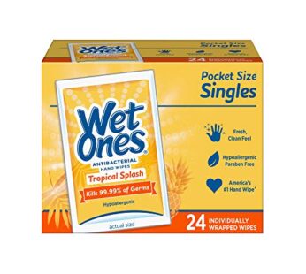 Wet Ones Wet Ones Individual Pocket Size Singles – 24 Wipes
