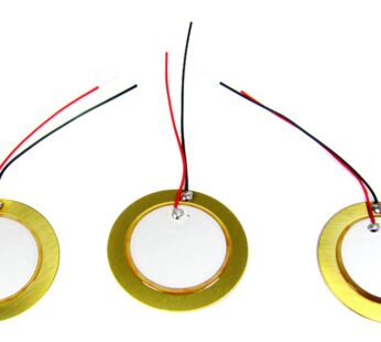 3-pack 27mm Piezoelectric Disk Elements (Contact Pickups) with 2″ Leads