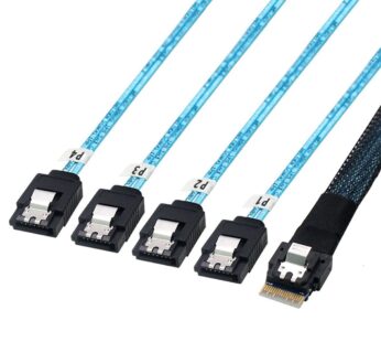 chenyang CY Slim Line SAS 4.0 SFF-8654 4i 38 Pin Host to 4 SATA 7 Pin Target Hard Disk Fan
