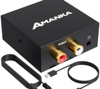 Audio Converter, AMANKA Digital to Analog Audio Decoder with Digital Optical Toslink and C