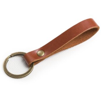 Ancicraft Leather Keychain Key Chain Strap Holder Ring Vintage Simple For Men Women (Red b