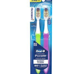 Oral-B Pro-Health Pulsar Battery Toothbrush, Soft, Blue , 2 Count (Pack of 1)