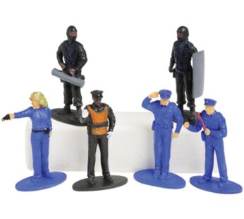 U.S. Toy Police Figures, Blue/Black, 2.5″ (UST2454)