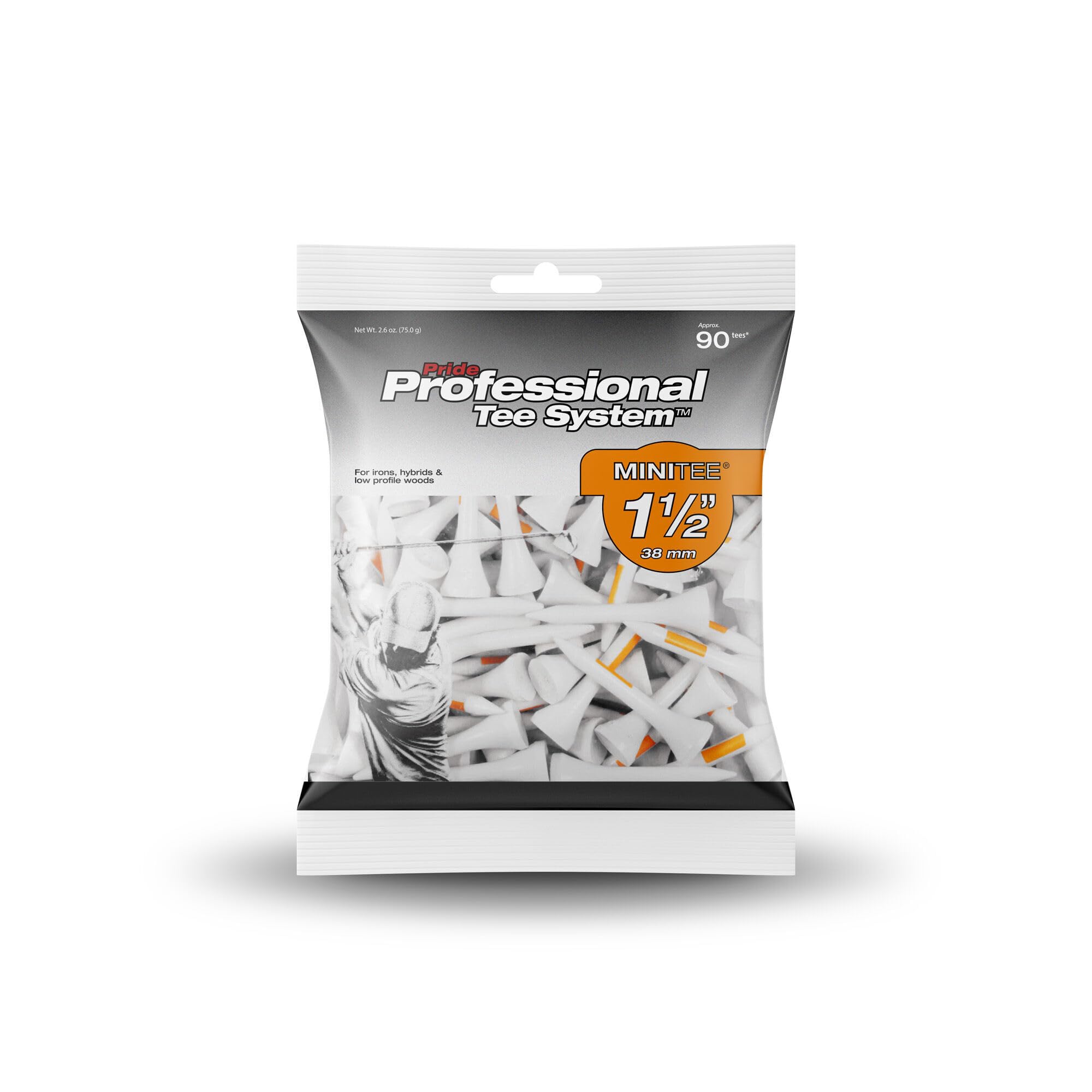 Pride Professional Tee System Mini Tee, 1-1/2-Inch- 90 Count (White) - Image 2