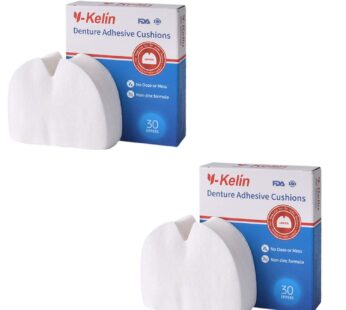 Y-Kelin Denture Adhesive Cushions, Upper Adhesive-Free Denture Pads for Sore Gums, 30 Pads