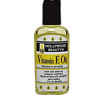 Hollywood Beauty Vitamin E Hair & Skin Oil, 2oz Bottle, Prevents Dryness for Hair and Skin