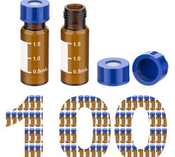 Membrane Solutions Autosampler Vials, 2ml HPLC Vials, 9-425 Lab Amber Vials with Write-on