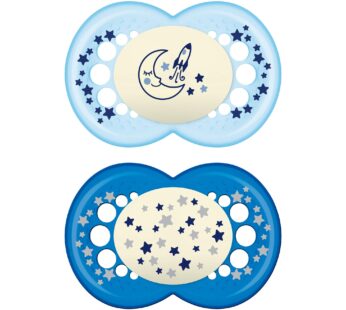 MAM Night Pacifiers , MAM Pacifiers 6+ Months, Best Pacifier for Breastfed Babies, Glow in
