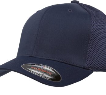 Flexfit Mens Ultrafibre Airmesh Fitted Trucker Hat, Navy, Small-Medium US