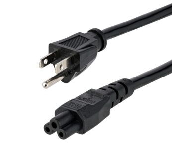 StarTech.com 3ft (1m) Laptop Power Cord, NEMA 5-15P to C5 (Mickey Mouse), 10A 125V, 18AWG,