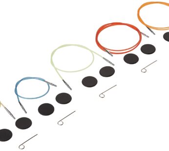 Knitters Pride Interchangeable Color Cord Variety Pack – All 5 Sizes, 16, 20, 24, 32, 40