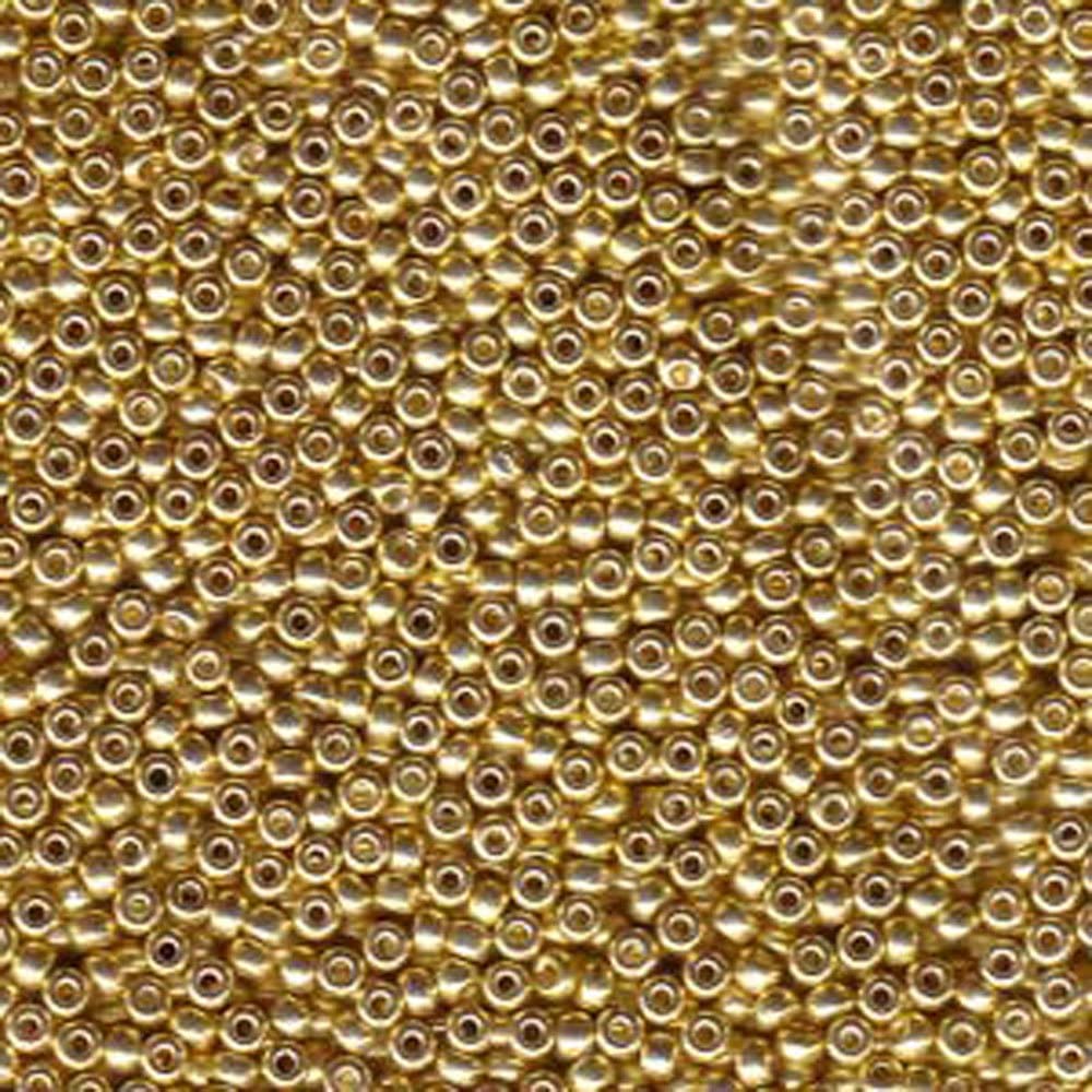 Galvanized Gold Miyuki Japanese round rocailles glass seed beads 11/0 Approximately 24 gra - Image 2
