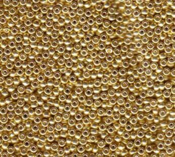 Galvanized Gold Miyuki Japanese round rocailles glass seed beads 11/0 Approximately 24 gra