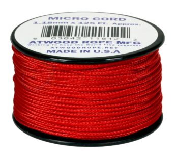 Red MS03 1.18mm x 125′ Micro Cord Paracord Made in the USA