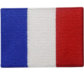 EmbTao France Flag Embroidered Emblem French Applique Iron On/Sew On Patch