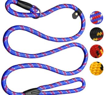 Dog Rope Leash, 5 FT Pet Slip Lead, Dog Training Leash, Standard Adjustable Pet Nylon Leas