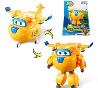 Super Wings – 5′ Transforming Donnie Airplane Toys Vehicle Action Figure Plane to Robot,Su