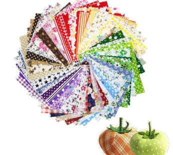60 Pcs 4″ x 4″(10cm x 10cm) Assorted Craft Fabric Bundle Squares Patchwork Fabric Sets for