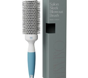 Professional Round Brush for Blow Drying – Small Ceramic Ionic Thermal Barrel Brush for Sl
