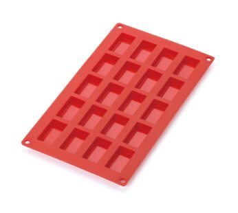 Lekue 20 Cavities Financier Multi Cavity Baking Mold, Red, 0621020R01M022