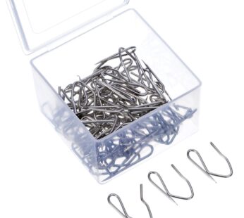 58 Pack Metal Curtain Hooks Pin-On Drapery Hooks 1.2 by 1 Inch for Window Curtain, Door Cu