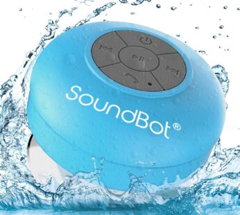 SoundBot SB510 HD Water Resistant Bluetooth Shower Speaker, Handsfree Portable Speakerphon