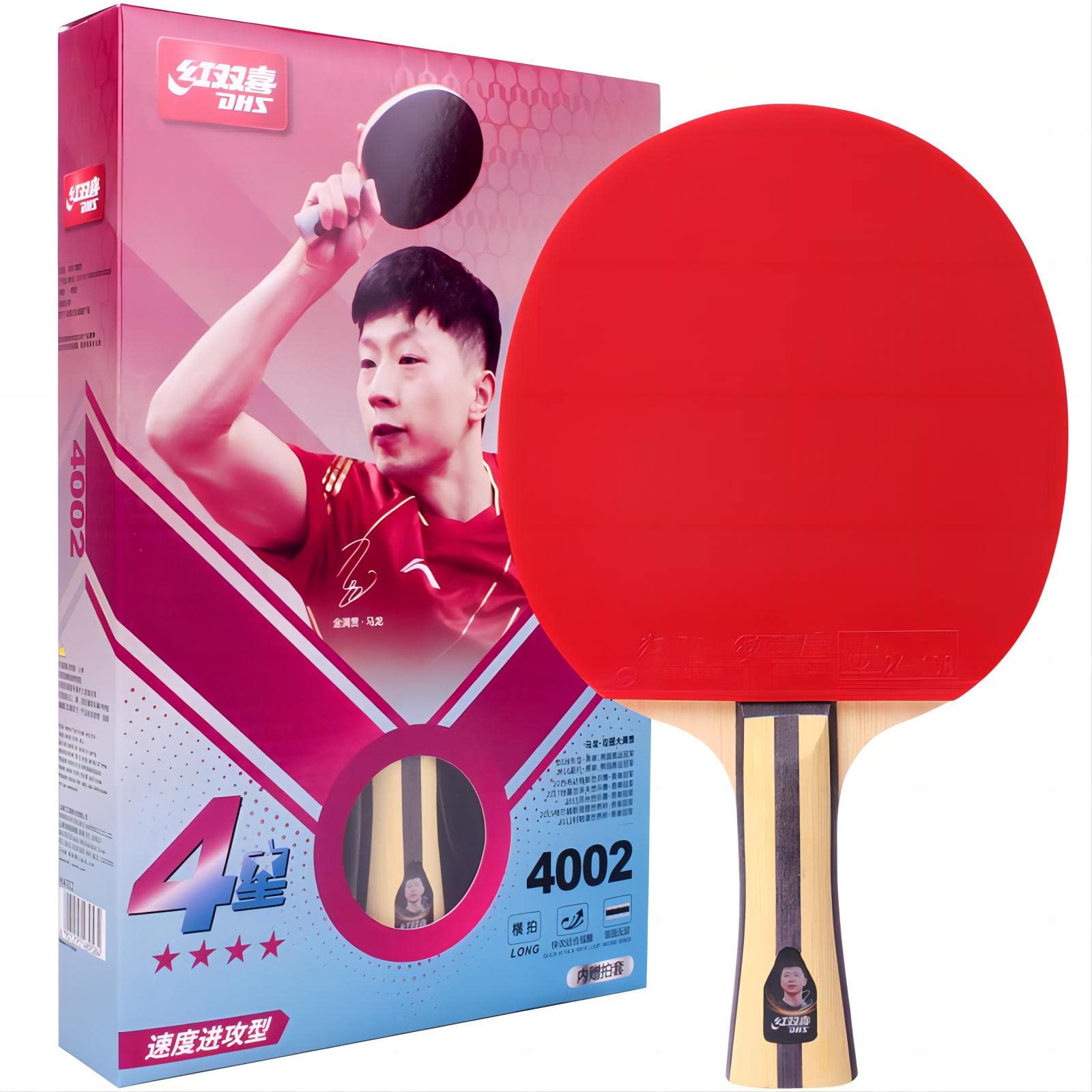 DHS Table Tennis Racket 4002, Ping Pong Paddle, Table Tennis Racquets - Shakehand with LAN - Image 2